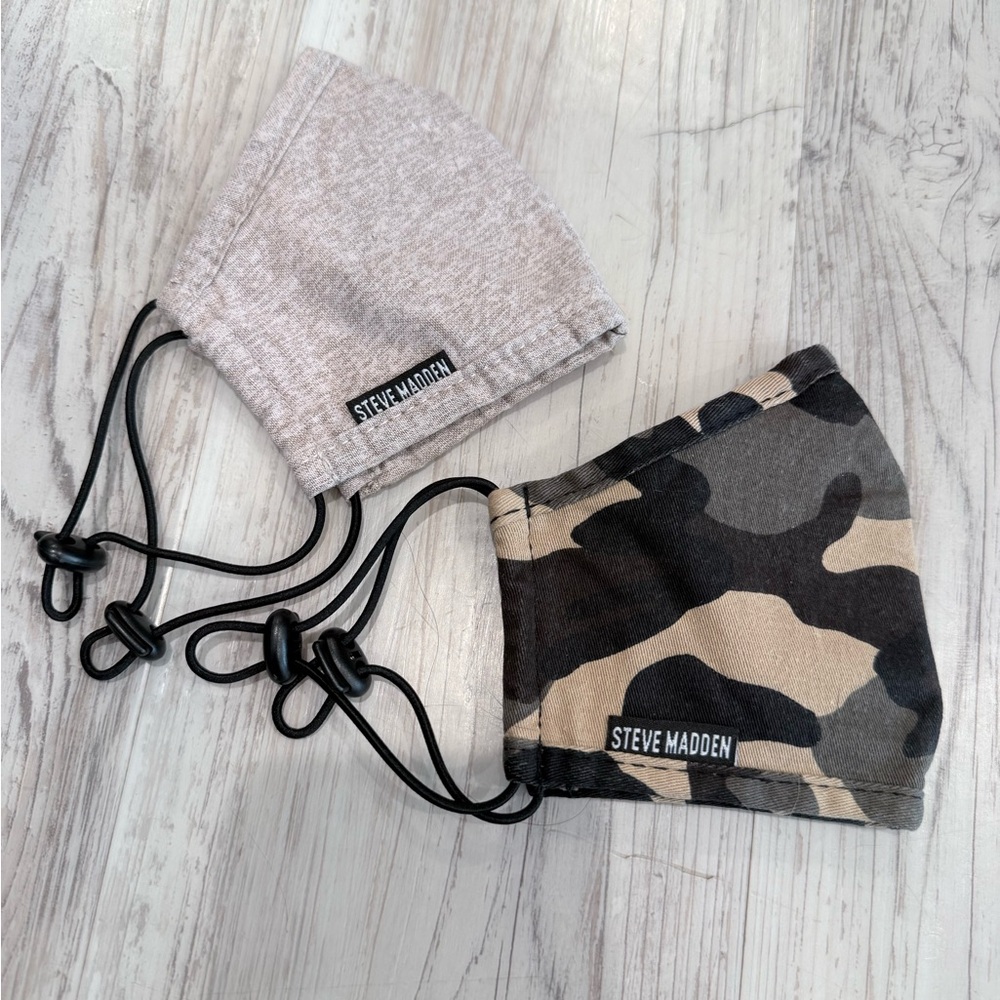 Steve Madden Gray and Camouflage Face Masks